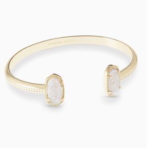 Kendra Scott Elton Cuff Bracelet Platinum Drusy